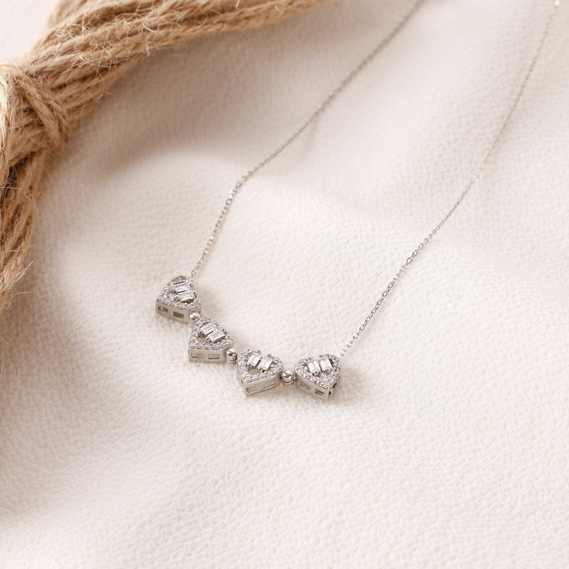 Leaf Clover Hearts Necklace