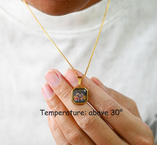 Heat-Activated Photo Necklace, Hidden Your Photo